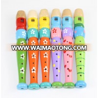 High quality wooden coloured kids coloured flutes